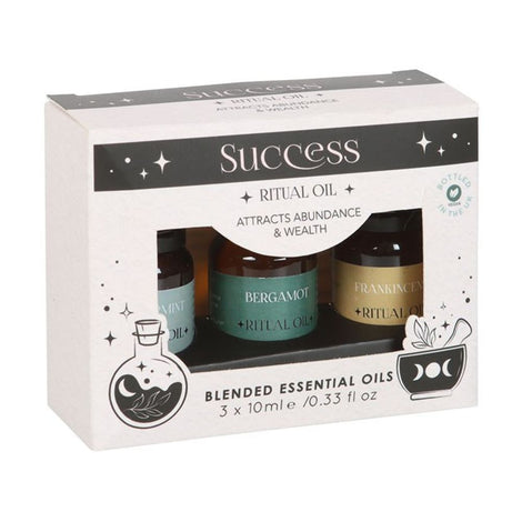 Set of 3 Success Ritual Blended Essential Oils - Happiness, Success Serenity