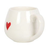 Love Heart Hidden Message Red White Rounded Mug