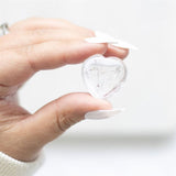 You Rock Clear Quartz Crystal Heart in a Bag - Clarity, Peace and Protection