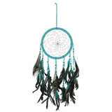 Blue Green Turquoise Peacock Feather Dreamcatcher