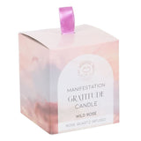 Gratitude Pink Wild Rose Crystal Chip Candle