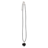 Black Obsidian Healing Crystal Love Heart Necklace To Protect From Negativity