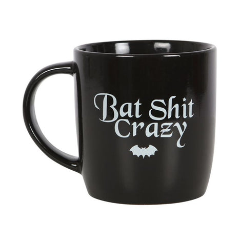Bat Shit Crazy Black White Mug