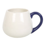 All Seeing Evil Eye Blue White Rounded Mug