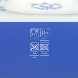 All Seeing Evil Eye Blue White Rounded Mug