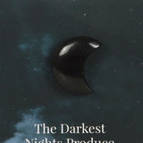 Darkest Nights Black Obsidian Crystal Moon Greeting Card - Protection