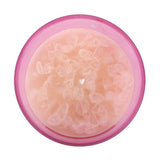 Crown Chakra Blackberry Clear Quartz Crystal Chip Candle - Pink