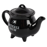 Witches Brew Black Ceramic Black Shiny Tea Pot