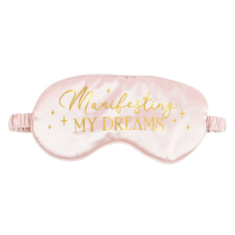 Manifesting My Dreams Pretty Pink Satin Eye Sleep Mask