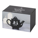 Witches Brew Black Ceramic Black Shiny Tea Pot