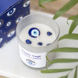 All Seeing Eye White Sage Crystal Chip Candle - Protection From Negativity