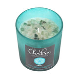 Heart Chakra Mint Green Aventurine Crystal Chip Candle