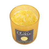 Solar Plexus Chakra Lemon Yellow Jade Crystal Chip Candle
