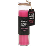 Floral 'Friendship' Pink Spell Tube Magic Candle