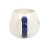 All Seeing Evil Eye Blue White Rounded Mug