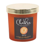 Sacral Chakra Orange Carnelian Crystal Chip Candle