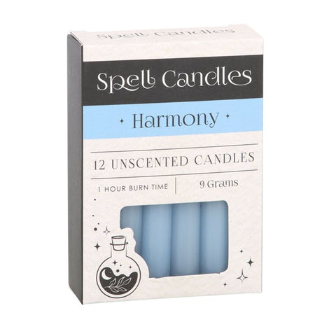 Pack of 12 Blue Harmony Magic Spell Candles
