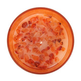 Sacral Chakra Orange Carnelian Crystal Chip Candle